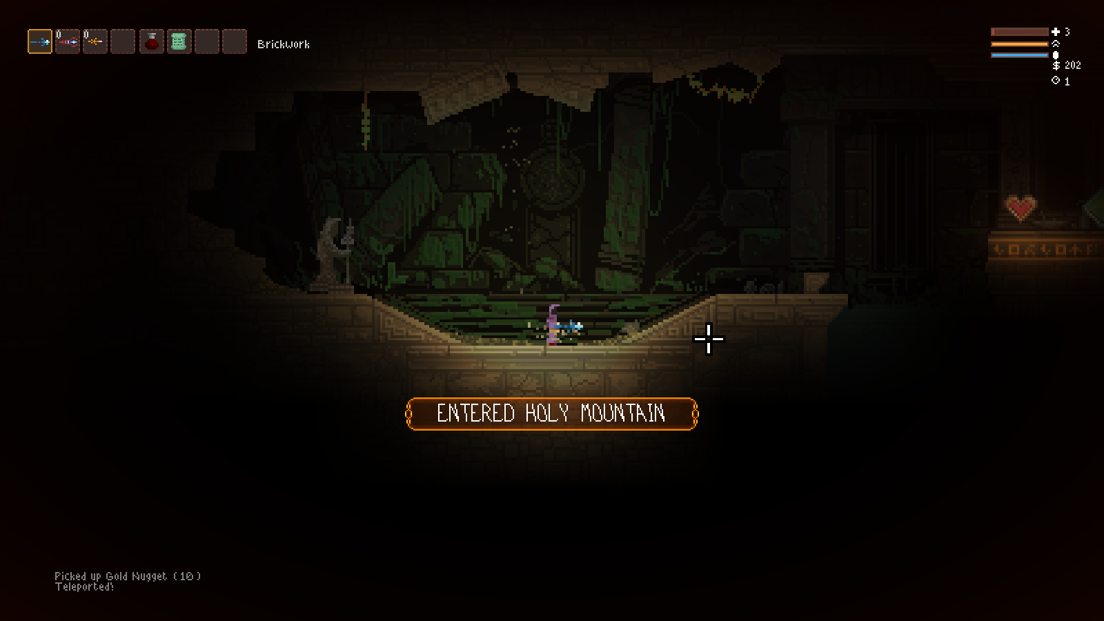 So, I ended up going back into the regular mines after all that, and actually made it to Holy Mounta